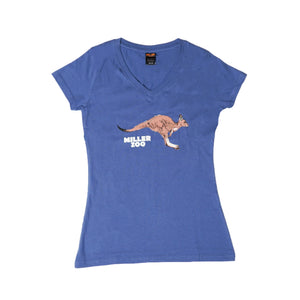 T-Shirt bleu Kangourou - Femme