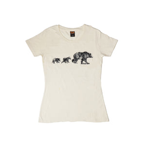 T-Shirt beige maman Ours - Femme